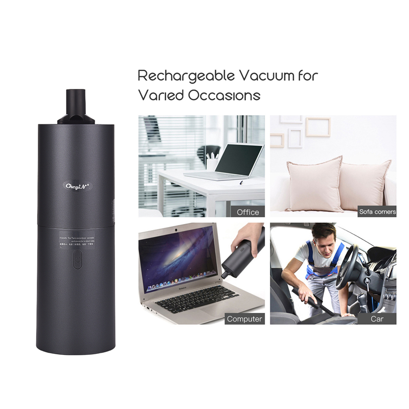 Mini Vacuum Cleaner Handheld USB Rechargeable Portable Cordless Vacuum Blower & Cleaner Dual-Use Handheld Aspirateur for Car and Home Use Easy to Clean Keyboard, Computer, Office Desk