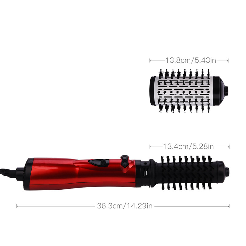 2 In 1 Rotating Hair Dryer Hot Air Brush Styler Comb Curling Iron Roll Styling Brush Blow With Nozzles 2 Speed & 3 Heat Setting 950W  Professional Salon Hair Care Styling Tool