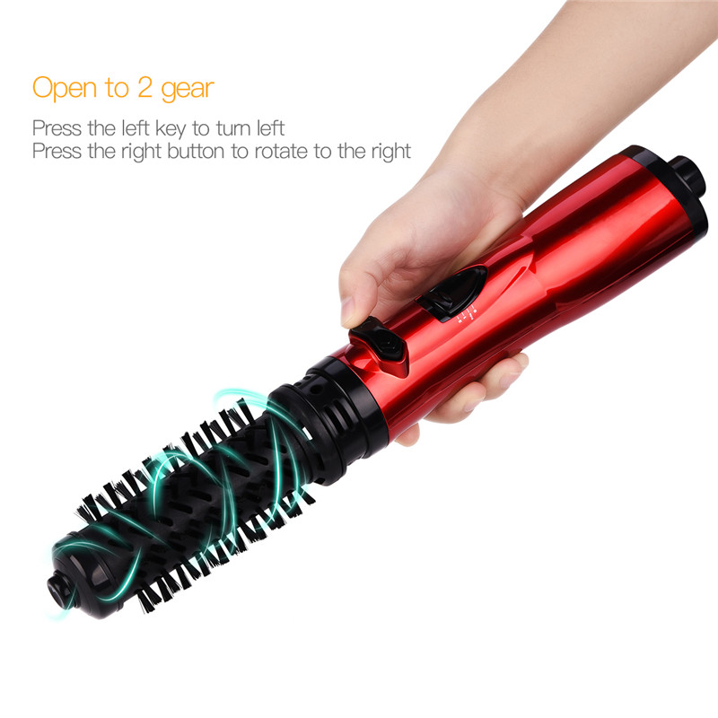 2 In 1 Rotating Hair Dryer Hot Air Brush Styler Comb Curling Iron Roll Styling Brush Blow With Nozzles 2 Speed & 3 Heat Setting 950W  Professional Salon Hair Care Styling Tool