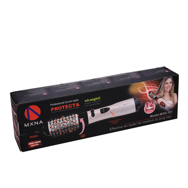 2 In 1 Rotating Hair Dryer Hot Air Brush Styler Comb Curling Iron Roll Styling Brush Blow With Nozzles 2 Speed & 3 Heat Setting 950W  Professional Salon Hair Care Styling Tool