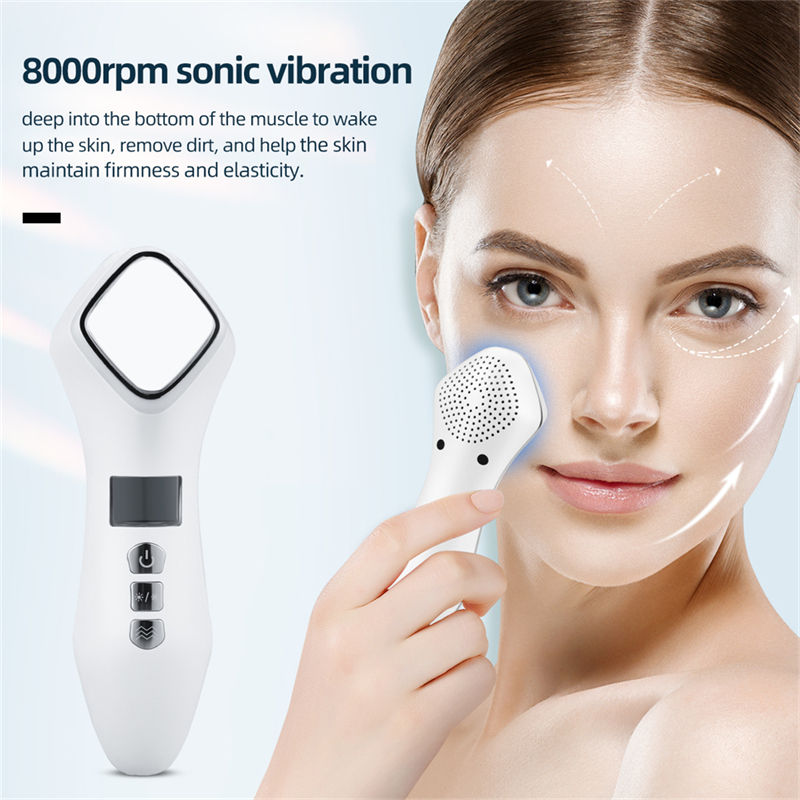 Face Massager LED Photon Skin Rejuvenation Beauty Devices Deep Cleansing Facial Lift Eyes Care Wrinkle Remove Tool Hot Cool Facial Massager Sonic Vibration Skin Care Beauty Device
