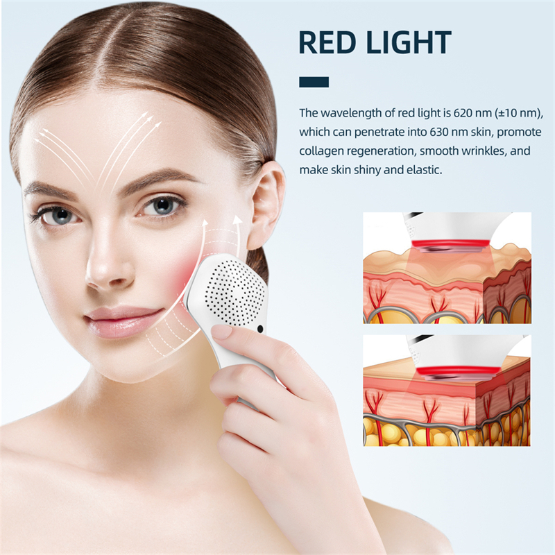 Face Massager LED Photon Skin Rejuvenation Beauty Devices Deep Cleansing Facial Lift Eyes Care Wrinkle Remove Tool Hot Cool Facial Massager Sonic Vibration Skin Care Beauty Device