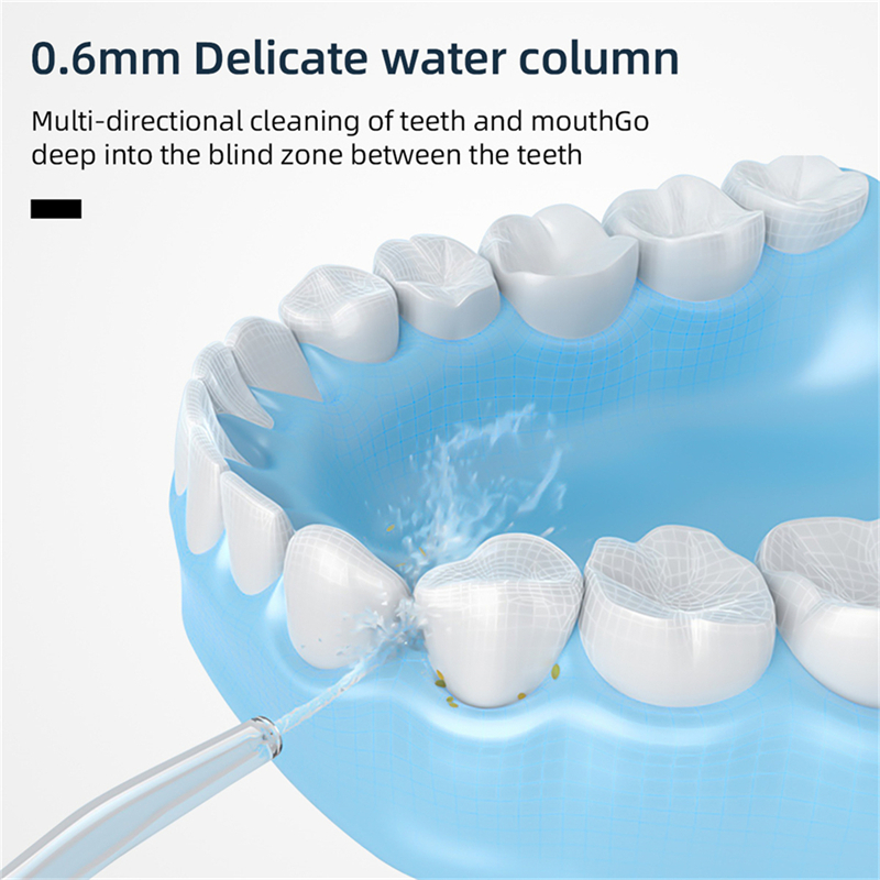 Professional Oral Irrigator with 300ml Water Tank Portable Electric USB Rechargeable  Tooth Cleaner Tooth Whitening Water Oral Dental Floss Dental Irrigator for Home Travel