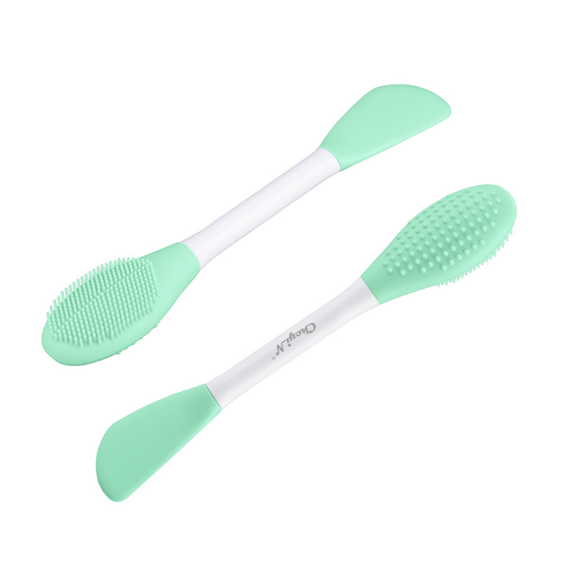 3pcs/set Double Side Silicone Cleansing Brushes Facial Mask Massage Brush Clean Pores Beauty Skin Care Tool Random Color