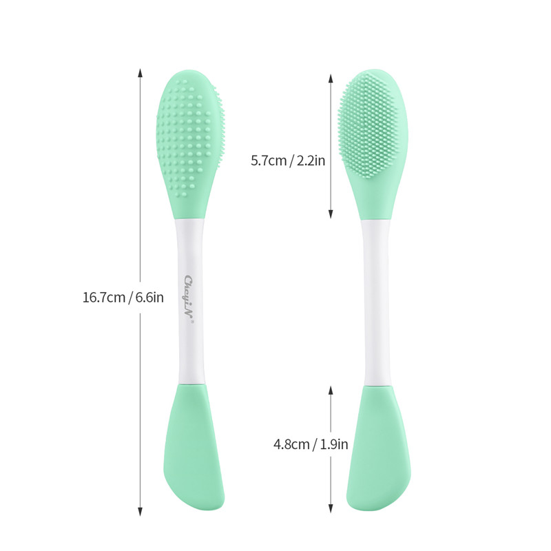 3pcs/set Double Side Silicone Cleansing Brushes Facial Mask Massage Brush Clean Pores Beauty Skin Care Tool Random Color