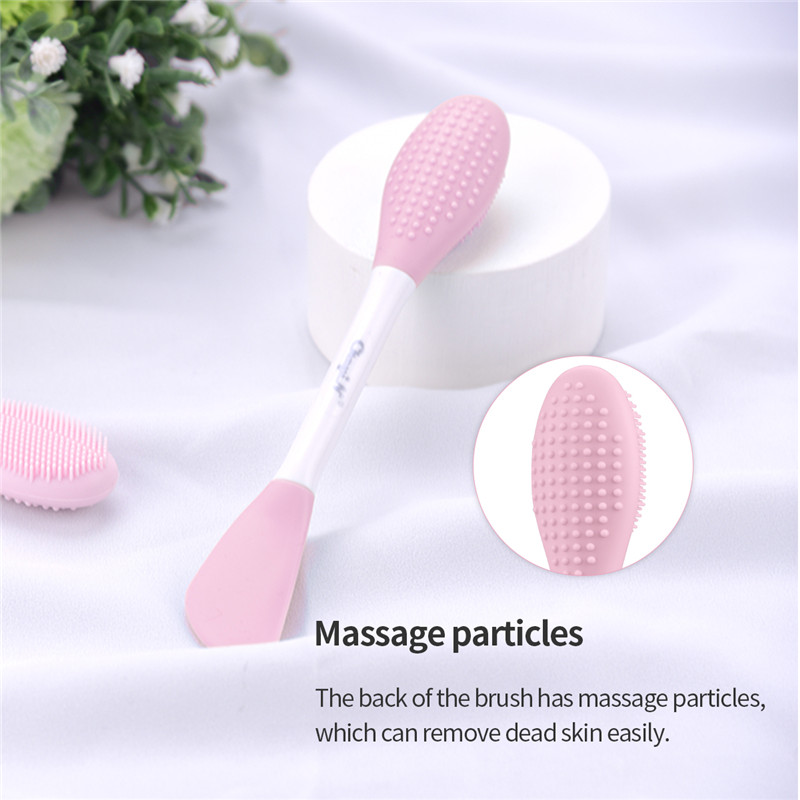 3pcs/set Double Side Silicone Cleansing Brushes Facial Mask Massage Brush Clean Pores Beauty Skin Care Tool Random Color