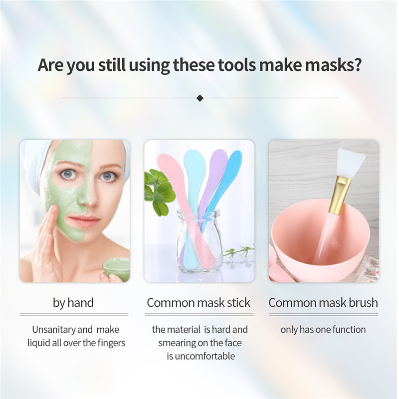 3pcs/set Double Side Silicone Cleansing Brushes Facial Mask Massage Brush Clean Pores Beauty Skin Care Tool Random Color