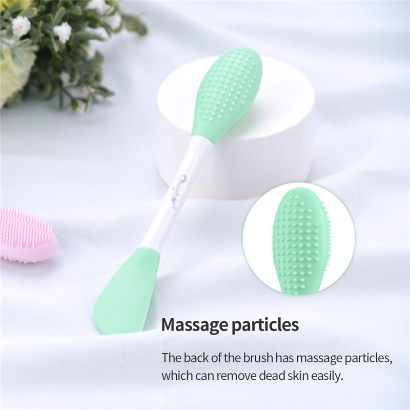 3pcs/set Double Side Silicone Cleansing Brushes Facial Mask Massage Brush Clean Pores Beauty Skin Care Tool Random Color