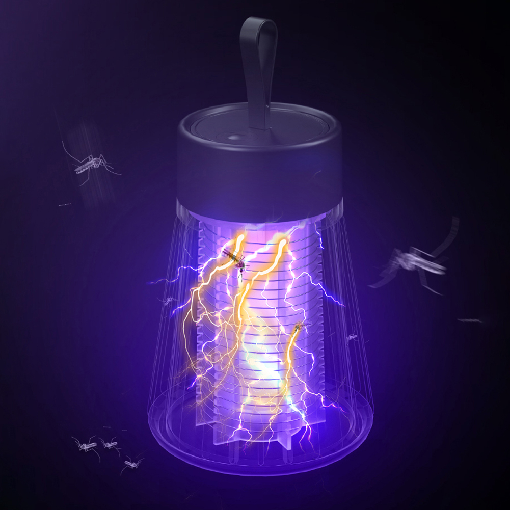 USB Pest Control Lamp LED Insect Light Mosquito Killer Lamp Bedroom Flying Bug Luring Purple Mosquito Trap UV Repellent Mute Portable USB Recharge Electric Indoor Insect Killers for Home