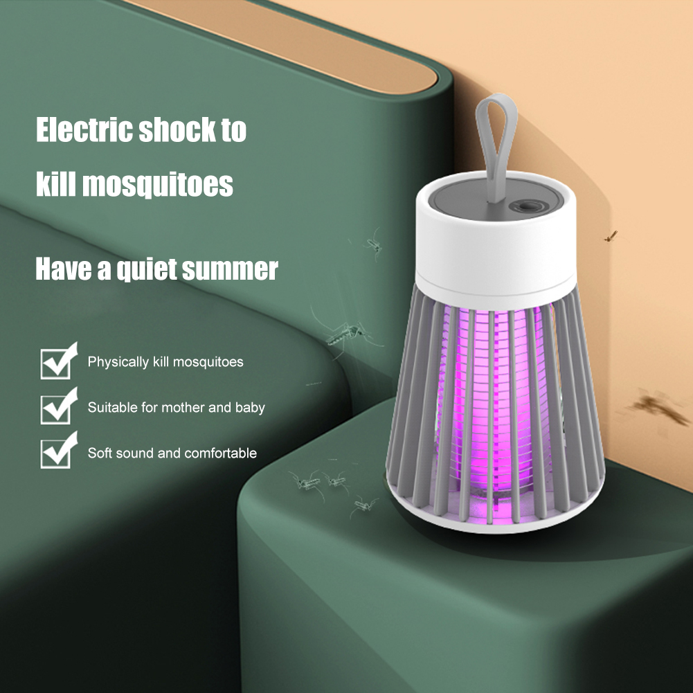 USB Pest Control Lamp LED Insect Light Mosquito Killer Lamp Bedroom Flying Bug Luring Purple Mosquito Trap UV Repellent Mute Portable USB Recharge Electric Indoor Insect Killers for Home