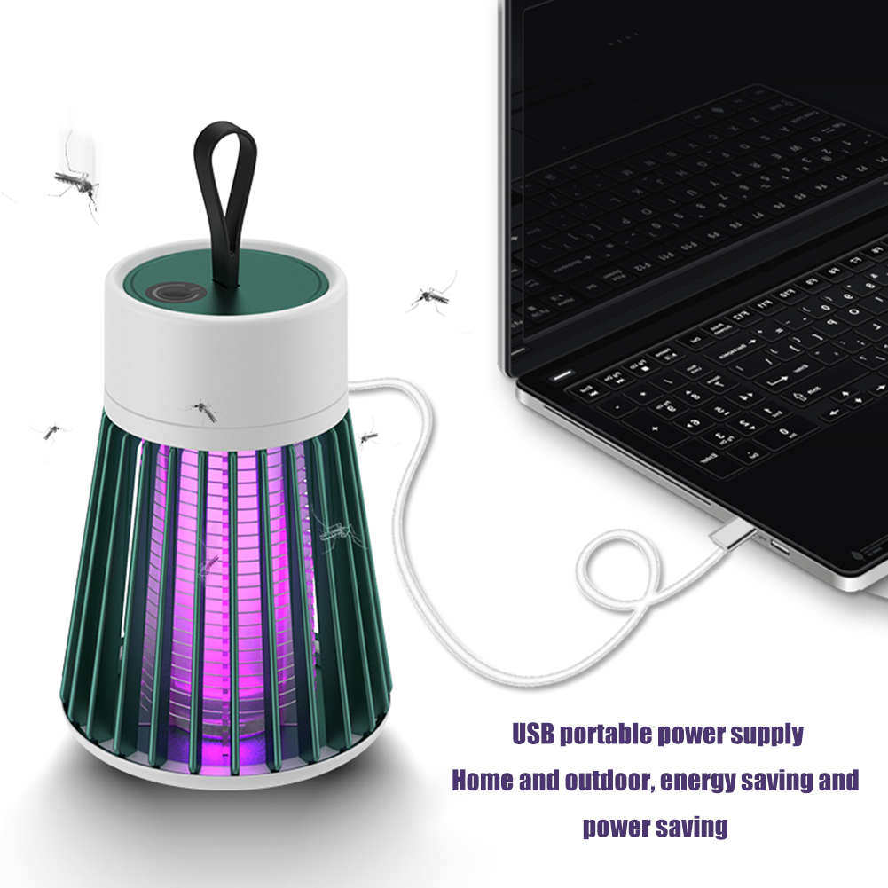 USB Pest Control Lamp LED Insect Light Mosquito Killer Lamp Bedroom Flying Bug Luring Purple Mosquito Trap UV Repellent Mute Portable USB Recharge Electric Indoor Insect Killers for Home