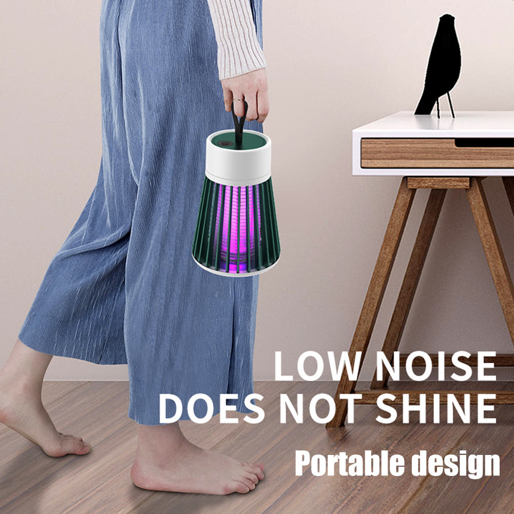 USB Pest Control Lamp LED Insect Light Mosquito Killer Lamp Bedroom Flying Bug Luring Purple Mosquito Trap UV Repellent Mute Portable USB Recharge Electric Indoor Insect Killers for Home