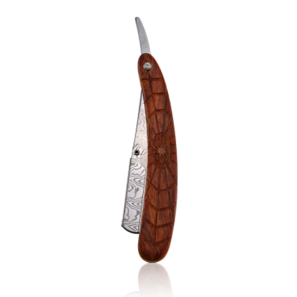 Mens Shaving Barber Tools Hair Razor and Blades Antique Black Folding Shaving Knife Stainless Steel Straight Razor Holder