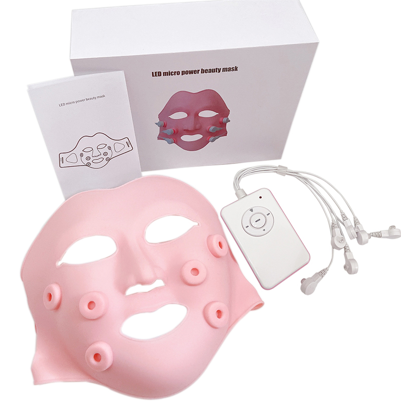 Silicone 3D Facial Mask Electric LED Vibration Beauty Massager Skin Care Rejuvenation Anti-wrinkle Acne Removal Face Beauty Spa