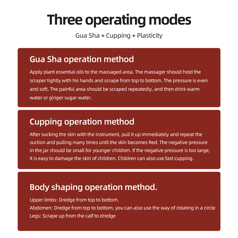 Intelligent Vacuum Cupping Scraping Instrument Electric Heating Meridian Scraping Dredging Massage Relaxation Device Hot Compress Pain Relief USB Wireless Vacuum Breathing Cupping Gua Sha Massager