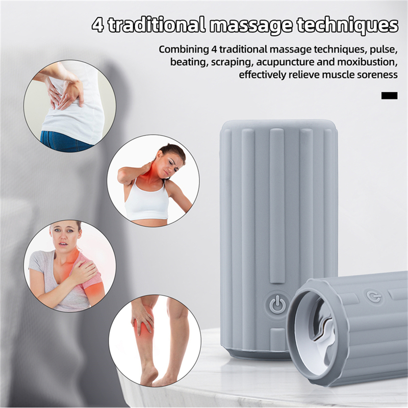 EMS Micro Current Body Guasha Scraping Massager Vacuum Suction Cups Meridian Therapy Pulse Fat Burner Slimming Body Relax Electric Cupping Massager