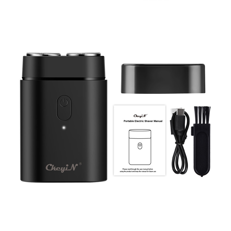 Mini Electric Shaver Double-headed Razor For Men USB Rechargeable Floating Cutter Head Beard Trimmer Man's Twin Blade Beard Hair Trimmer Face Care