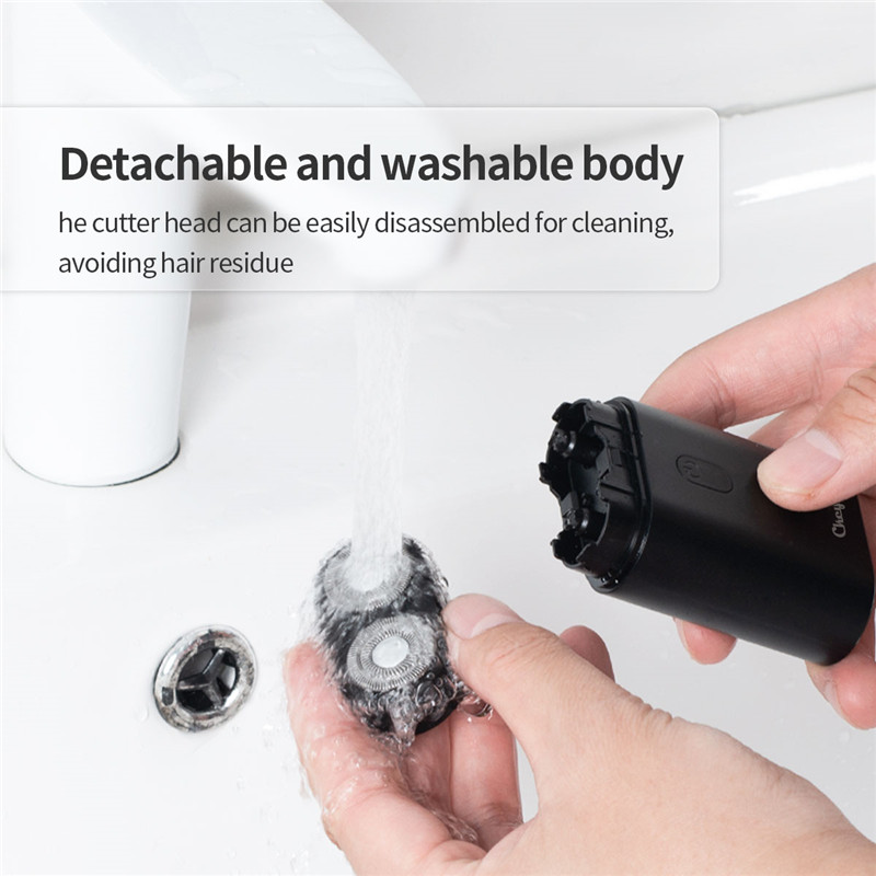 Mini Electric Shaver Double-headed Razor For Men USB Rechargeable Floating Cutter Head Beard Trimmer Man's Twin Blade Beard Hair Trimmer Face Care