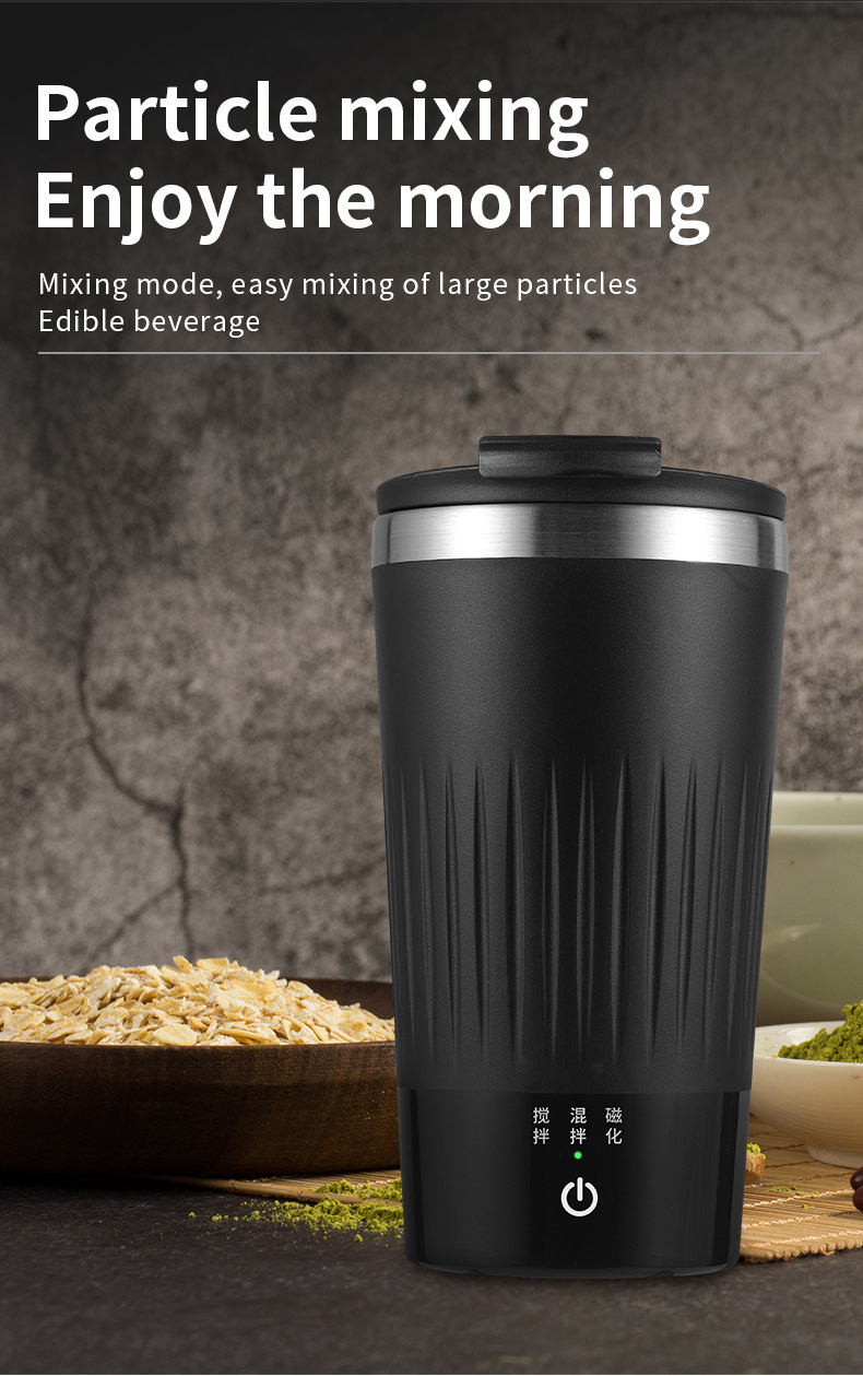 Automatic Mixing Coffee Cup Electric Portable Coffee Cup USB Charging Magnetic Cup Outdoor Farewell Hand Shake Premium Travel Coffee Mug Stainless Steel Thermos Vacuum Water Bottle Tea Mug