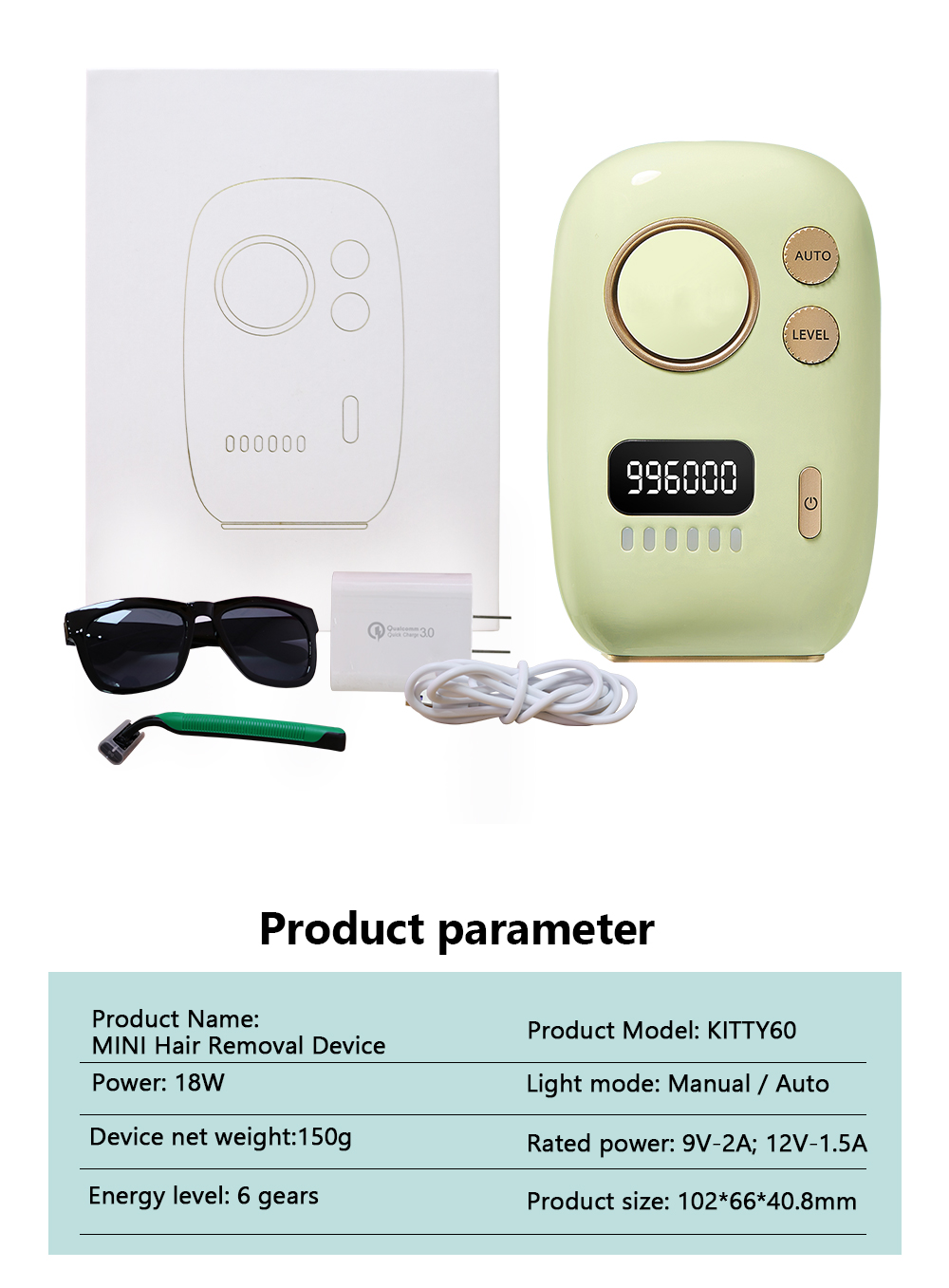 MINI Facial Epilator Face Bikini Line Laser IPL 990000 Flash Hair Removal Electric Eyebrow Trimmer Razor Painless 360 Degree Lips BodyHair Expoliator Female Male Hair Remove Machine