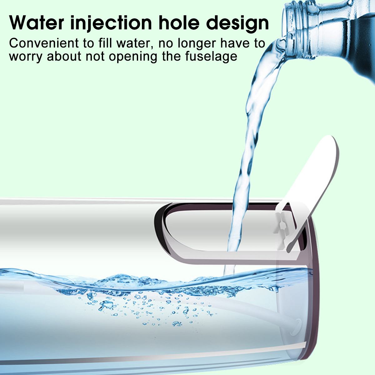 New Arrival Portable High-frequency Pulse Water Flosser Electric Spray Cleaning Oral Irrigator 3 Modes Cordless USB Rechargeable Teeth Cleaner  Dental Water Flosser Jet 220ML Water Tank with 4 Nozzles
