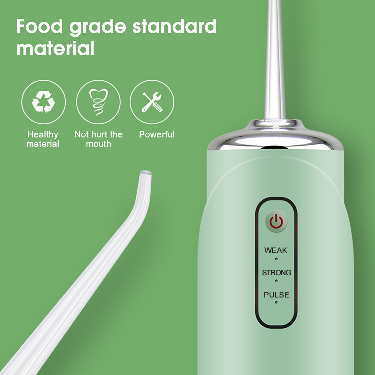 New Arrival Portable High-frequency Pulse Water Flosser Electric Spray Cleaning Oral Irrigator 3 Modes Cordless USB Rechargeable Teeth Cleaner  Dental Water Flosser Jet 220ML Water Tank with 4 Nozzles