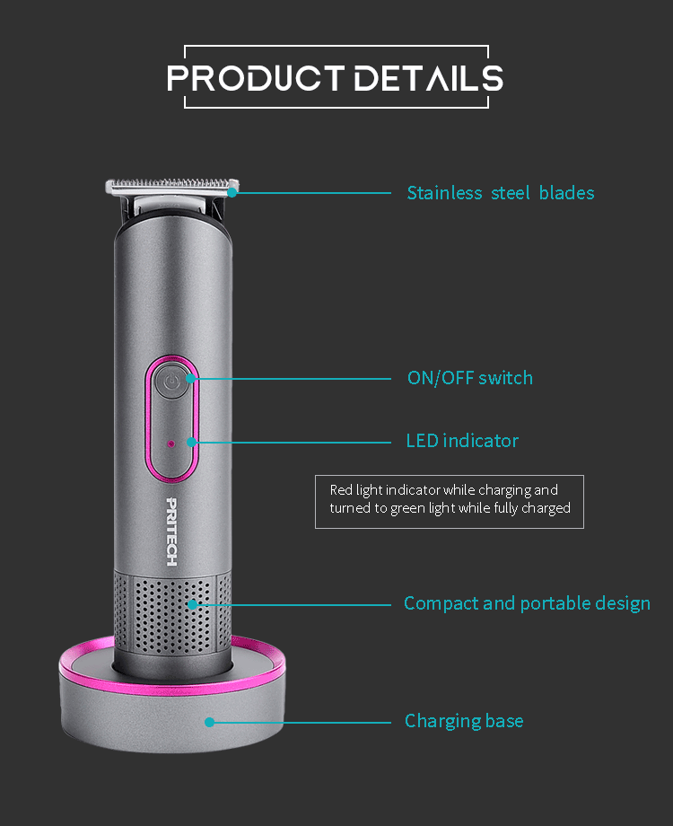 Professional Hair Clipper Rechargeable IPX6 Rotate Man Electric Shaver Men's Barber Beard and Mustache Hair Trimmer Machine Shaving Machines Waterproof Wet/Dry Haircut Kit