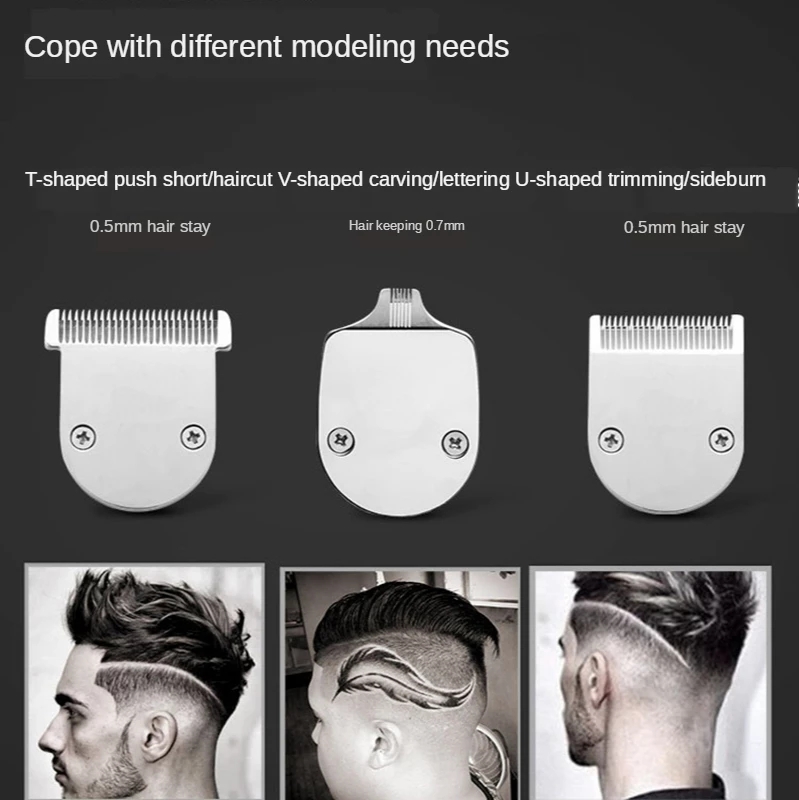 Professional Hair Clipper Rechargeable IPX6 Rotate Man Electric Shaver Men's Barber Beard and Mustache Hair Trimmer Machine Shaving Machines Waterproof Wet/Dry Haircut Kit