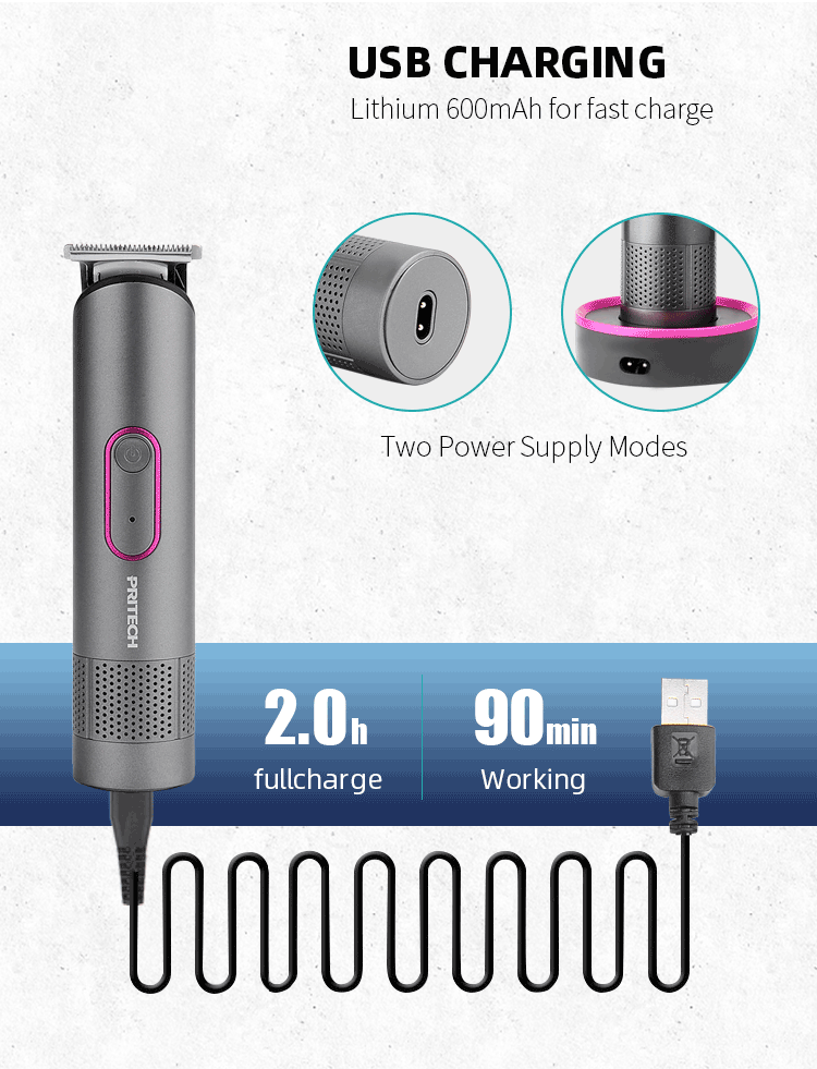 Professional Hair Clipper Rechargeable IPX6 Rotate Man Electric Shaver Men's Barber Beard and Mustache Hair Trimmer Machine Shaving Machines Waterproof Wet/Dry Haircut Kit