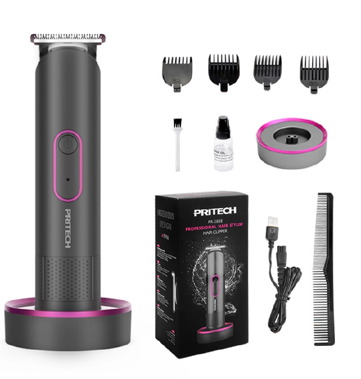 Professional Hair Clipper Rechargeable IPX6 Rotate Man Electric Shaver Men's Barber Beard and Mustache Hair Trimmer Machine Shaving Machines Waterproof Wet/Dry Haircut Kit