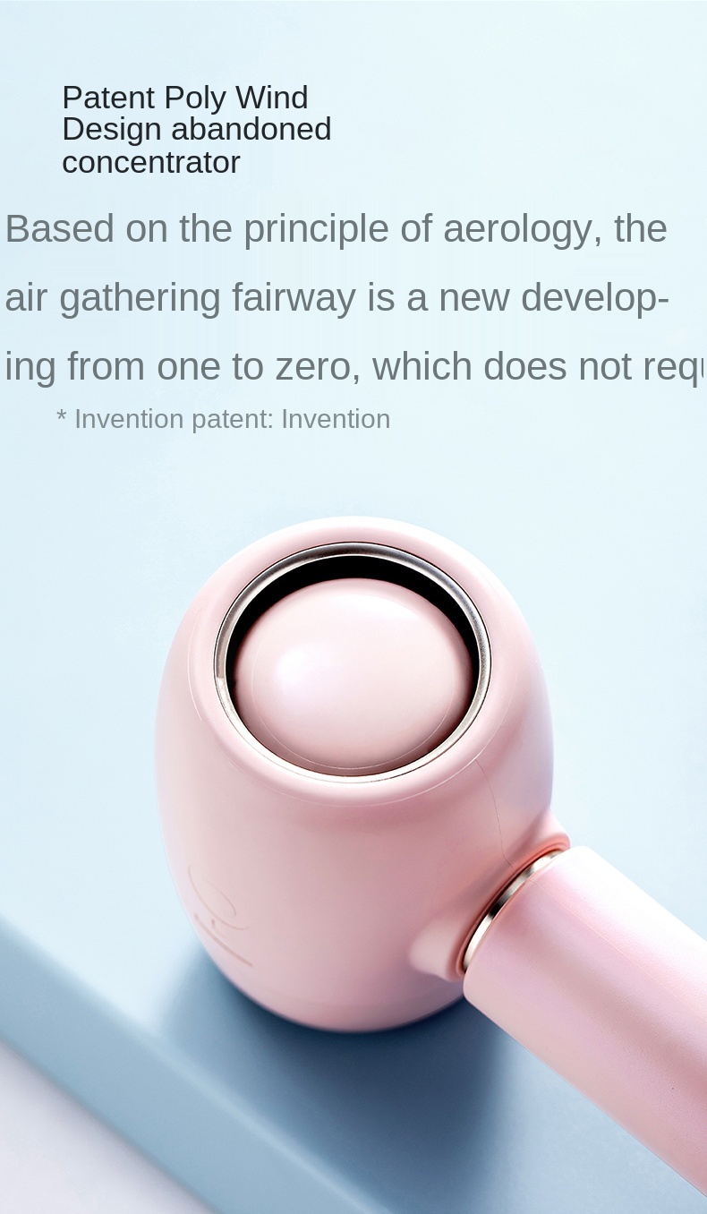 I-0 Hair Dryer Spherical Wind Gathering Design Strong Anion 800W Intelligent Constant Temperature Portable Blower Household Small Mini HairDryer
