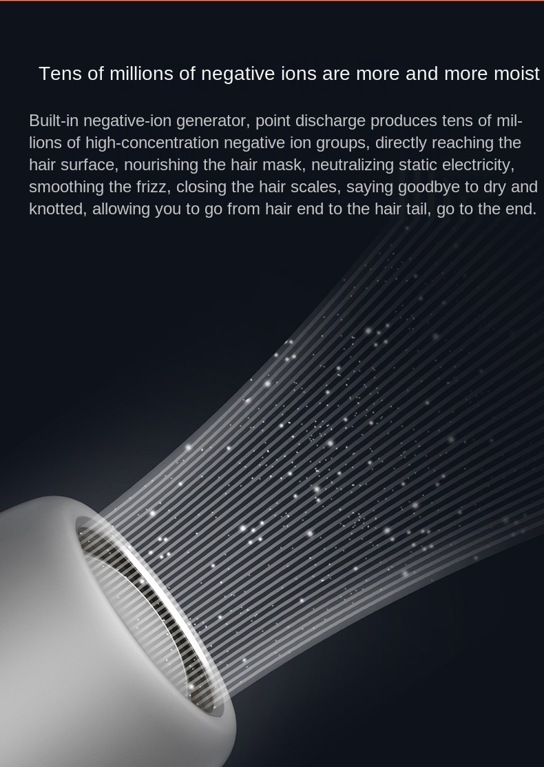 I-0 Hair Dryer Spherical Wind Gathering Design Strong Anion 800W Intelligent Constant Temperature Portable Blower Household Small Mini HairDryer