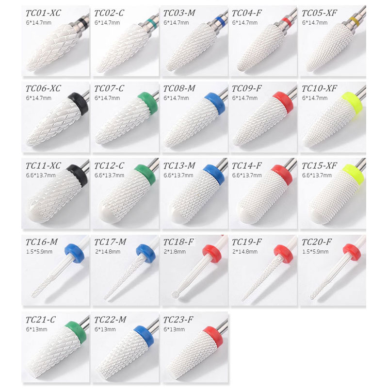 3 pcs/lot  Ceramic Corn Milling Cutter For Removing Gel Varnish Nail Drill Bit For Nail Design Nails Accessories Tools