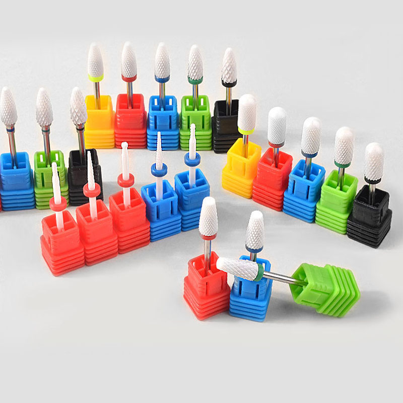 3 pcs/lot  Ceramic Corn Milling Cutter For Removing Gel Varnish Nail Drill Bit For Nail Design Nails Accessories Tools