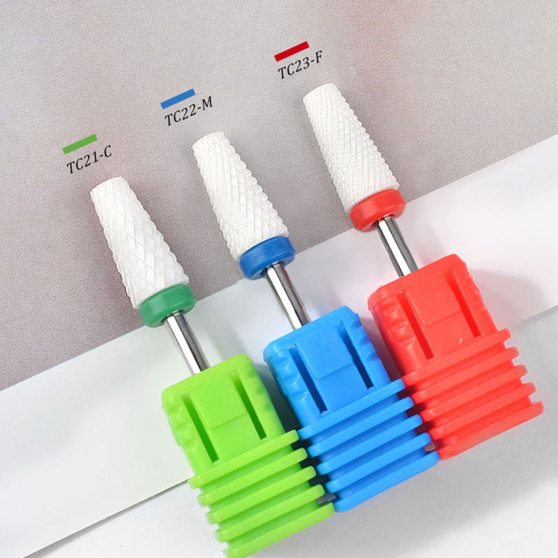 3 pcs/lot  Ceramic Corn Milling Cutter For Removing Gel Varnish Nail Drill Bit For Nail Design Nails Accessories Tools