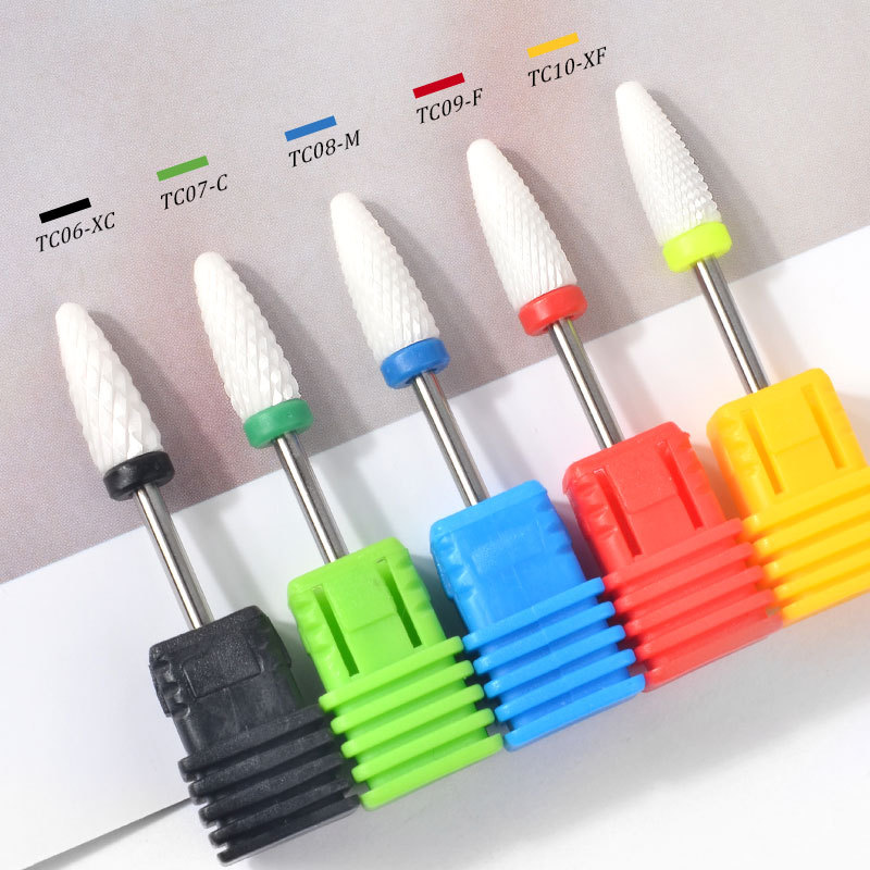 3 pcs/lot  Ceramic Corn Milling Cutter For Removing Gel Varnish Nail Drill Bit For Nail Design Nails Accessories Tools