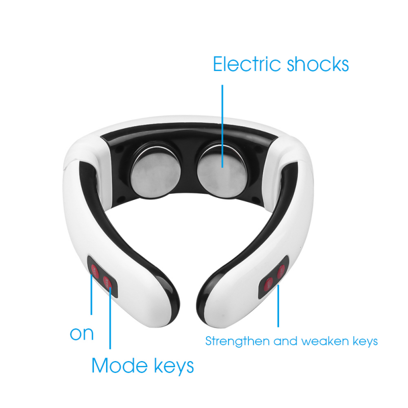 Electric Neck Shoulder Massager with 6 modes Heating Pulse Back Massage Pain Relief Cervical Vertebra Relaxation Health Care Machine