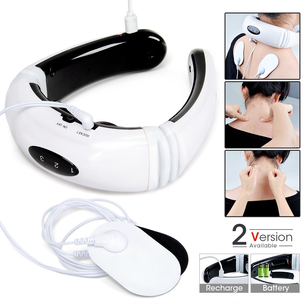 Electric Neck Shoulder Massager with 6 modes Heating Pulse Back Massage Pain Relief Cervical Vertebra Relaxation Health Care Machine
