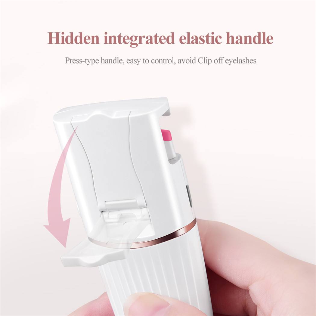 Heated Eyelash Curler Silicone Safe Electric Lash Curler Long Lasting Natural Eyelash Shaper 40s Fast Heating Makeup Tool