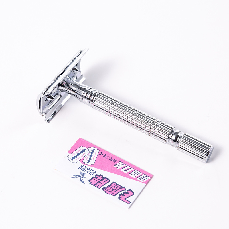 Double Edge Razor Wet Shaving for Men Women Classic Stainless Travel Metal Steel Handle Safety Double Edged Shaver Face Razor