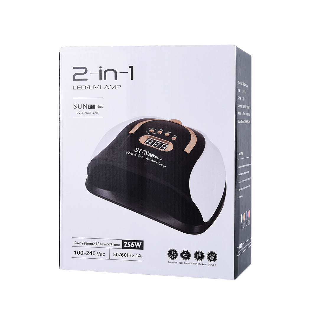 256W UV LED Nail Lamp Automatic UV Sensor Quick Nail Dryer 57 Lamp Beads Home Gel Manicure Nail Art Device with 4 Timers