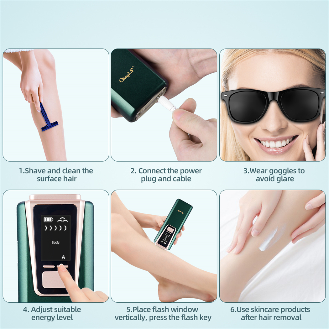 IPL Epilator LCD Laser Hair Removal Painless Permanent Photoepilation for Men Women Trimmer Electric Depilador
