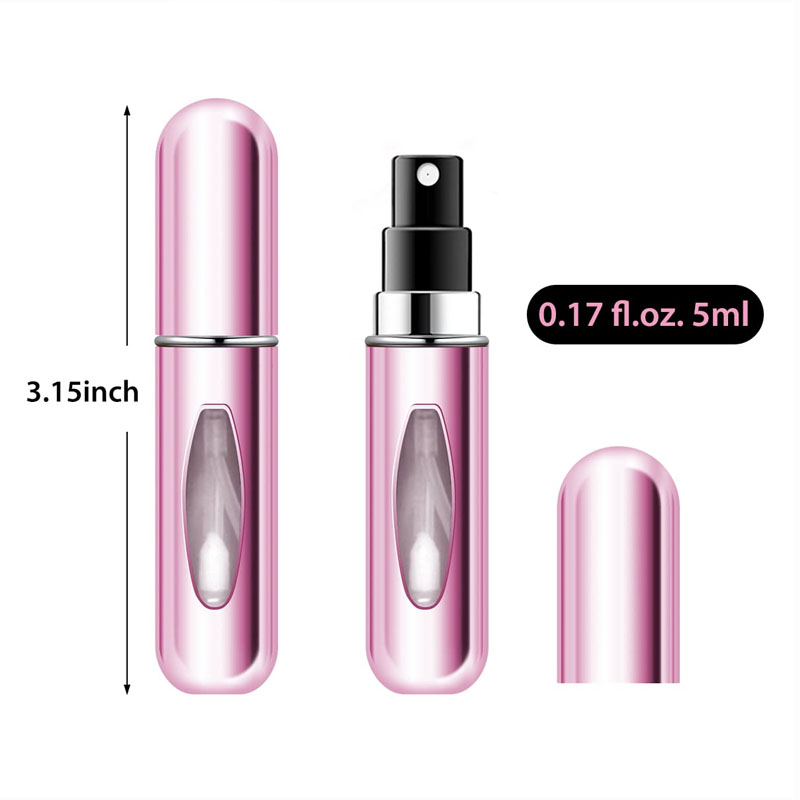 5ml Portable Mini Refillable Perfume Bottle With Spray Scent Pump Empty Cosmetic Containers Atomizer Bottle For Travel Tool