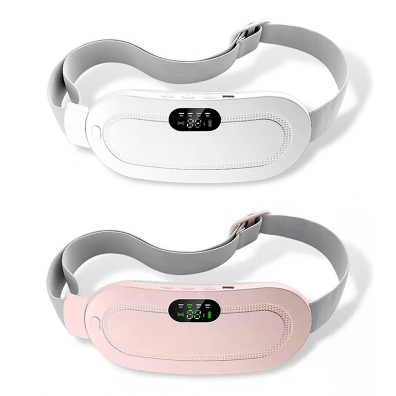 Relieve Menstrual Pain Abdominal Heating Massage Warm Palace Belt Electric Heating Uterus Acupoints Vibrating Massage the Waist With 3 Modes Rechargeable Massager For Women