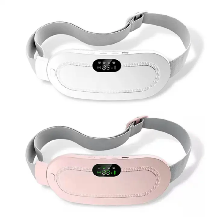Relieve Menstrual Pain Abdominal Heating Massage Warm Palace Belt Electric Heating Uterus Acupoints Vibrating Massage the Waist With 3 Modes Rechargeable Massager For Women
