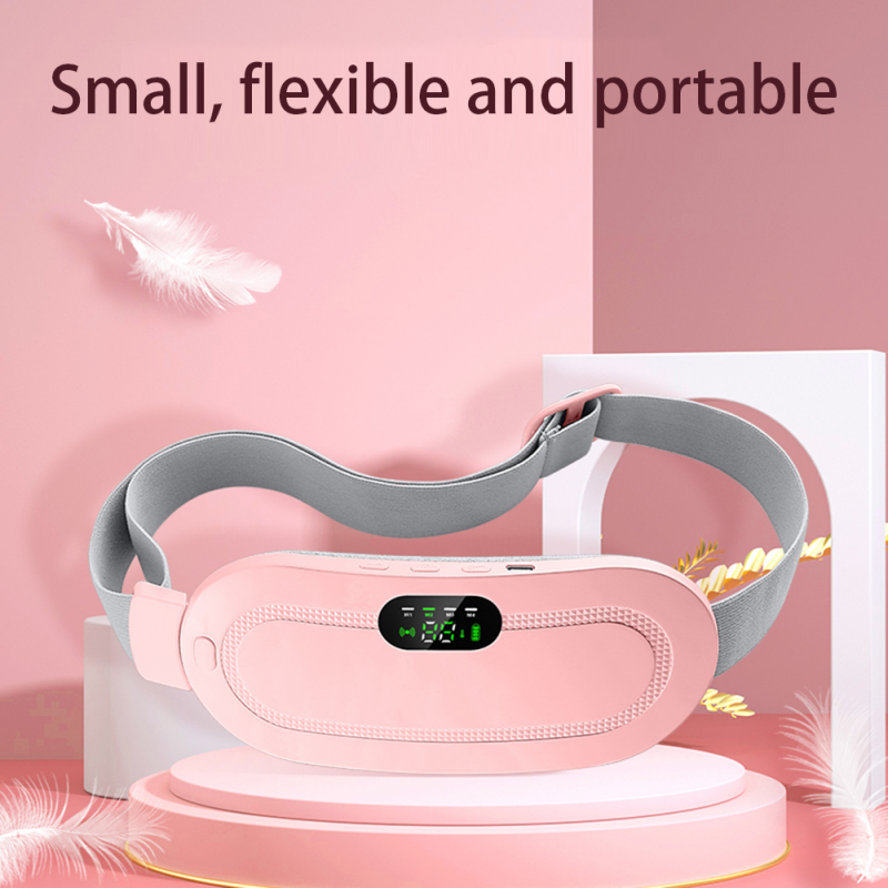 Relieve Menstrual Pain Abdominal Heating Massage Warm Palace Belt Electric Heating Uterus Acupoints Vibrating Massage the Waist With 3 Modes Rechargeable Massager For Women