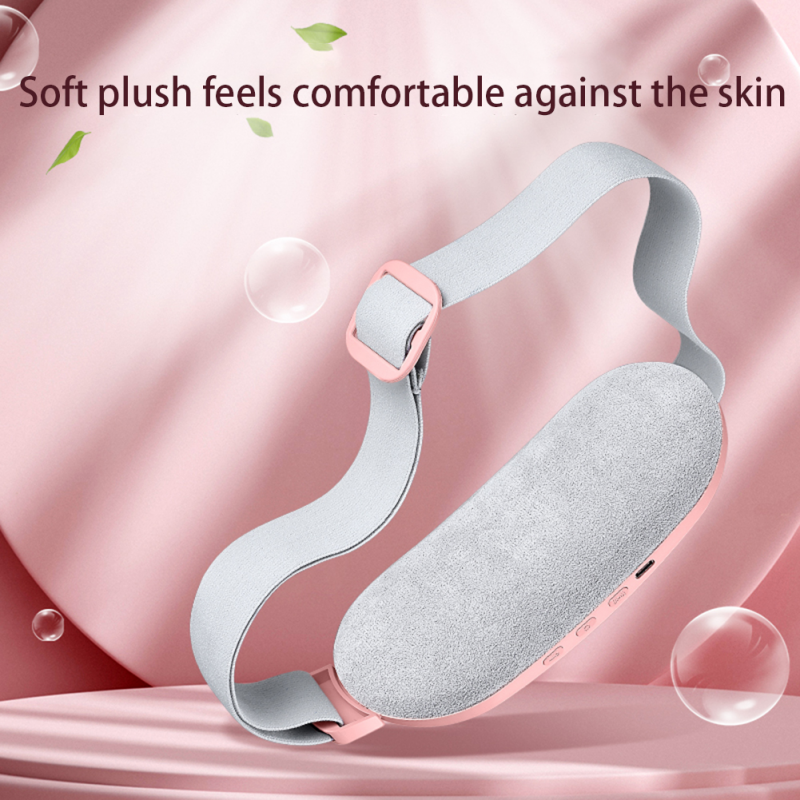 Relieve Menstrual Pain Abdominal Heating Massage Warm Palace Belt Electric Heating Uterus Acupoints Vibrating Massage the Waist With 3 Modes Rechargeable Massager For Women