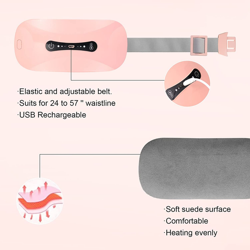 Waist Massager Electric Heating Pad Relief Back Or Waist Pain Belt Dysmenorrhea Relief Abdominal Heating Pad