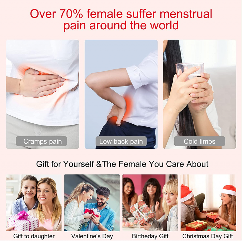 Waist Massager Electric Heating Pad Relief Back Or Waist Pain Belt Dysmenorrhea Relief Abdominal Heating Pad