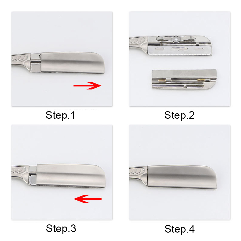 Men's Shaving Razor Blades Straight Edge Barber Razor for Face Body  Stainless Steel  Old-Fashioned Feather Single-Edged Replacement Razor 15 Blades(Optional)